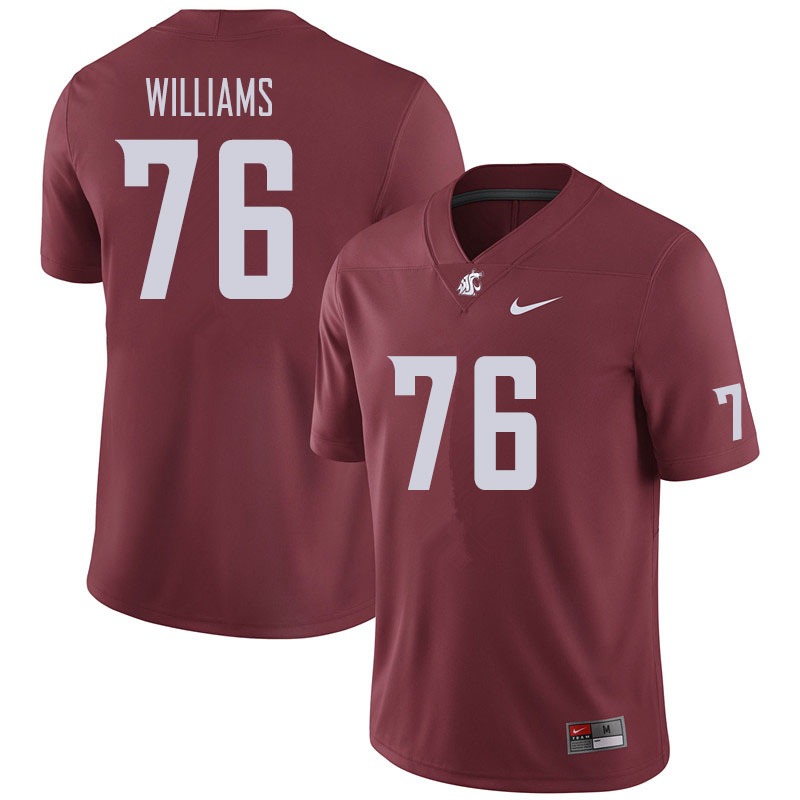 Men #76 Tyler Williams Washington State Cougars Football Jerseys Sale-Crimson